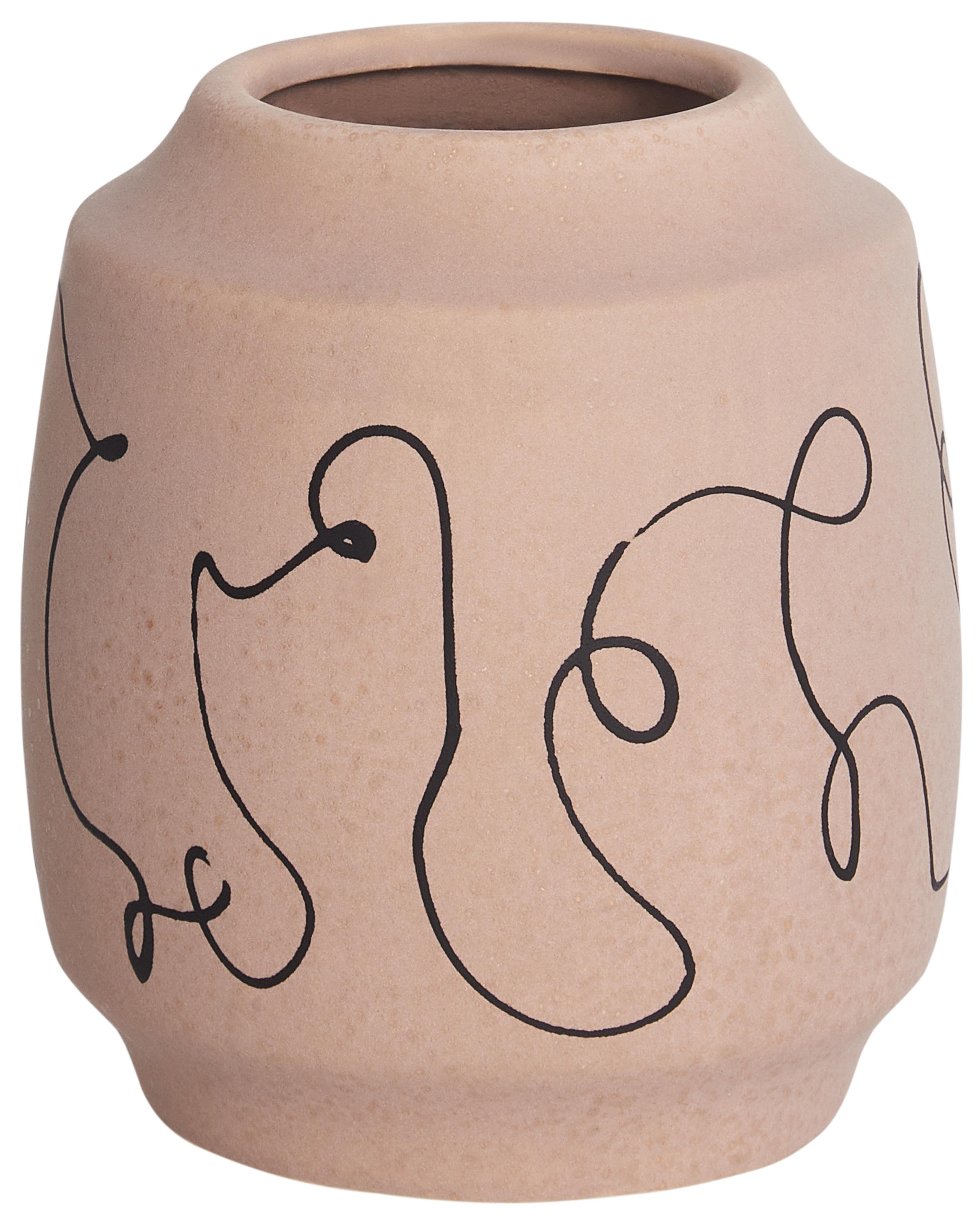 Flower Vase SKATE Stoneware 20 cm Sand Beige