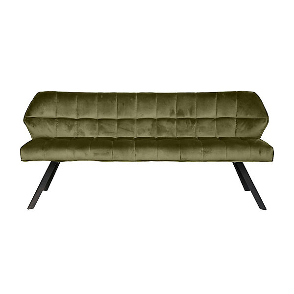 Banc salle à manger velours vert 180 cm MELBOURNE