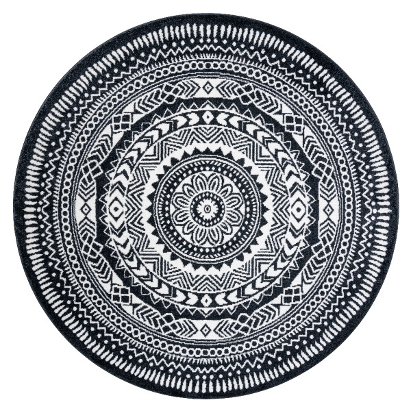 Dywan FUN Napkin serweta - czarny koło 100 cm