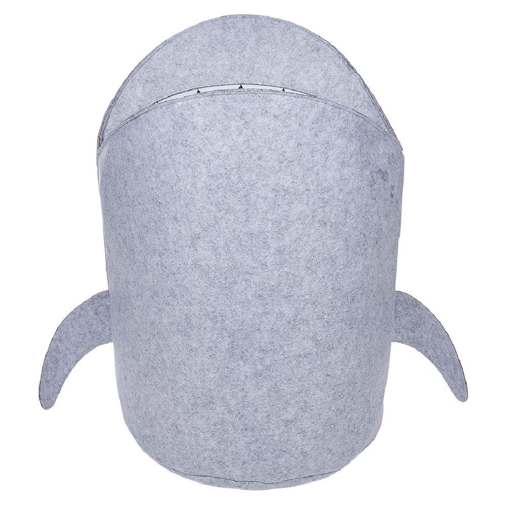 Panier de rangement pour enfant forme requin gris