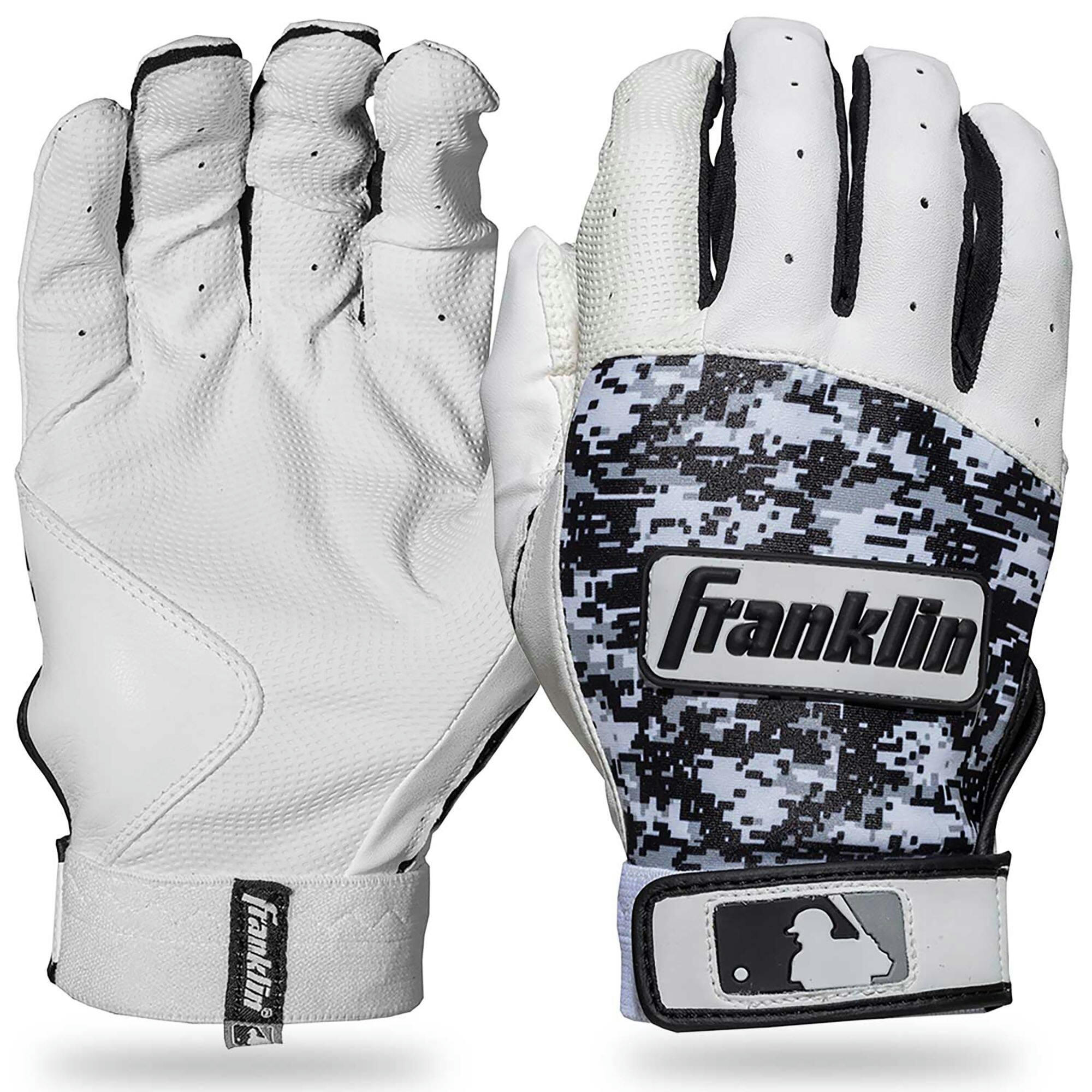 Franklin MLB Digitek Batting Glove, Youth, Large, Polyester, White