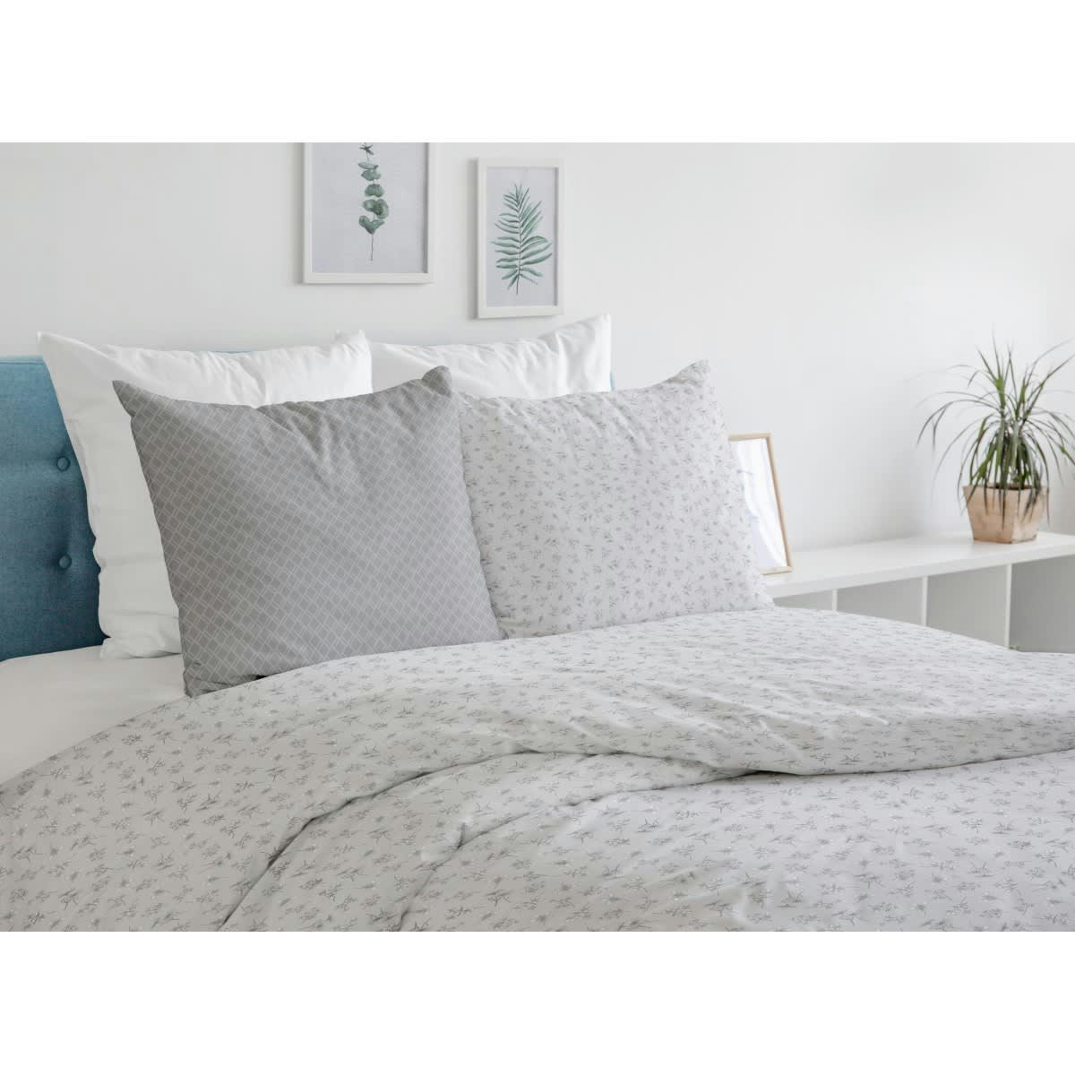 COLIBRI - COLIBRI Parure de couette 100% coton - Gris - 220x240 cm