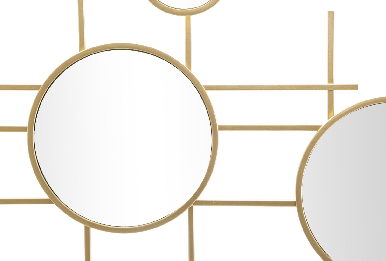 Mauro Ferretti Gloxy Geometrische wandspiegel in goud metaal