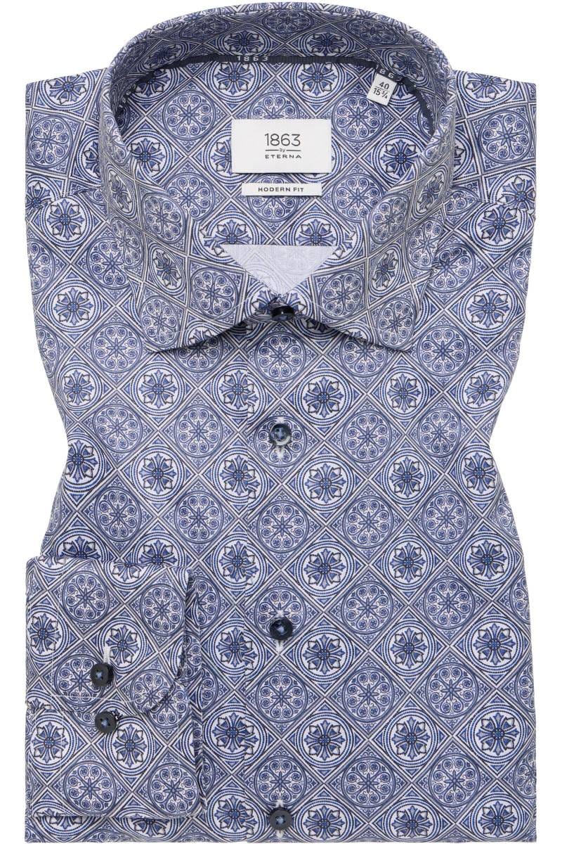 ETERNA 1863 Modern Fit Hemd dunkelblau, Bedruckt