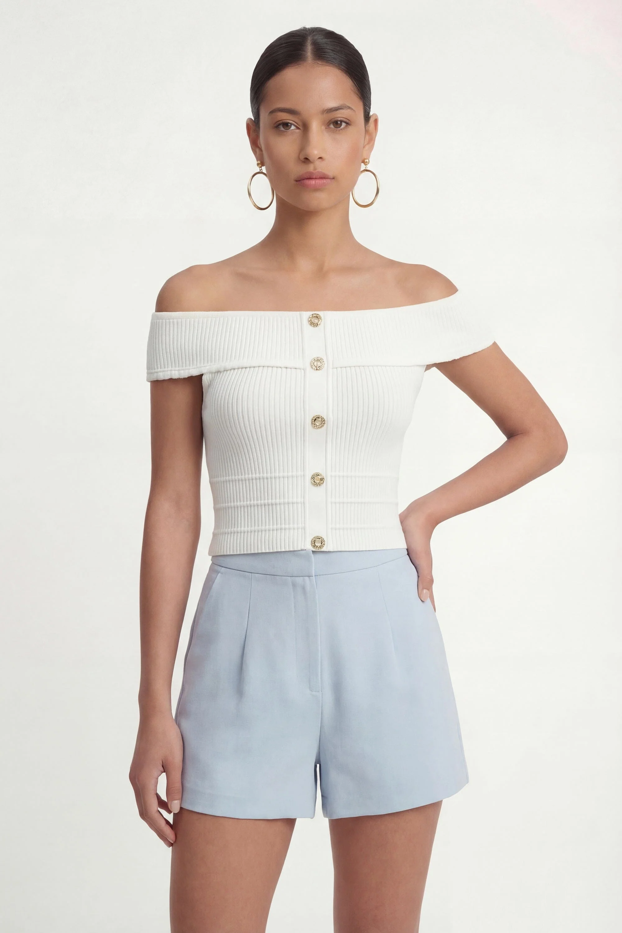PULL COL BARDOT - CHRISTEN - ECRU