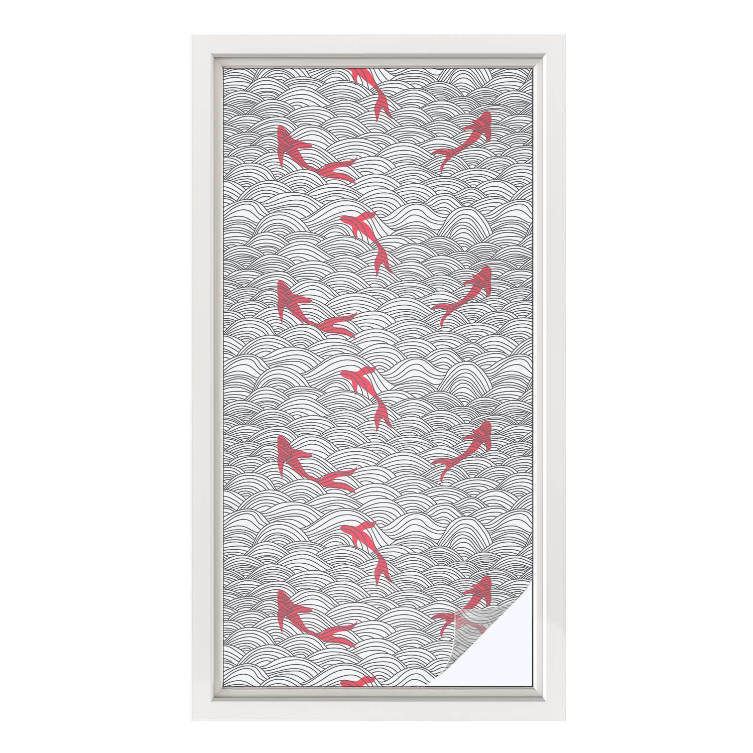 Folia okienna Falujący wzór ochrona prywatności 50x100 Wallfluent
