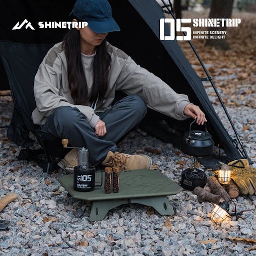 NNEOBA Ultralight Dual-Purpose Camping Adjustable Folding ABS Table Blac