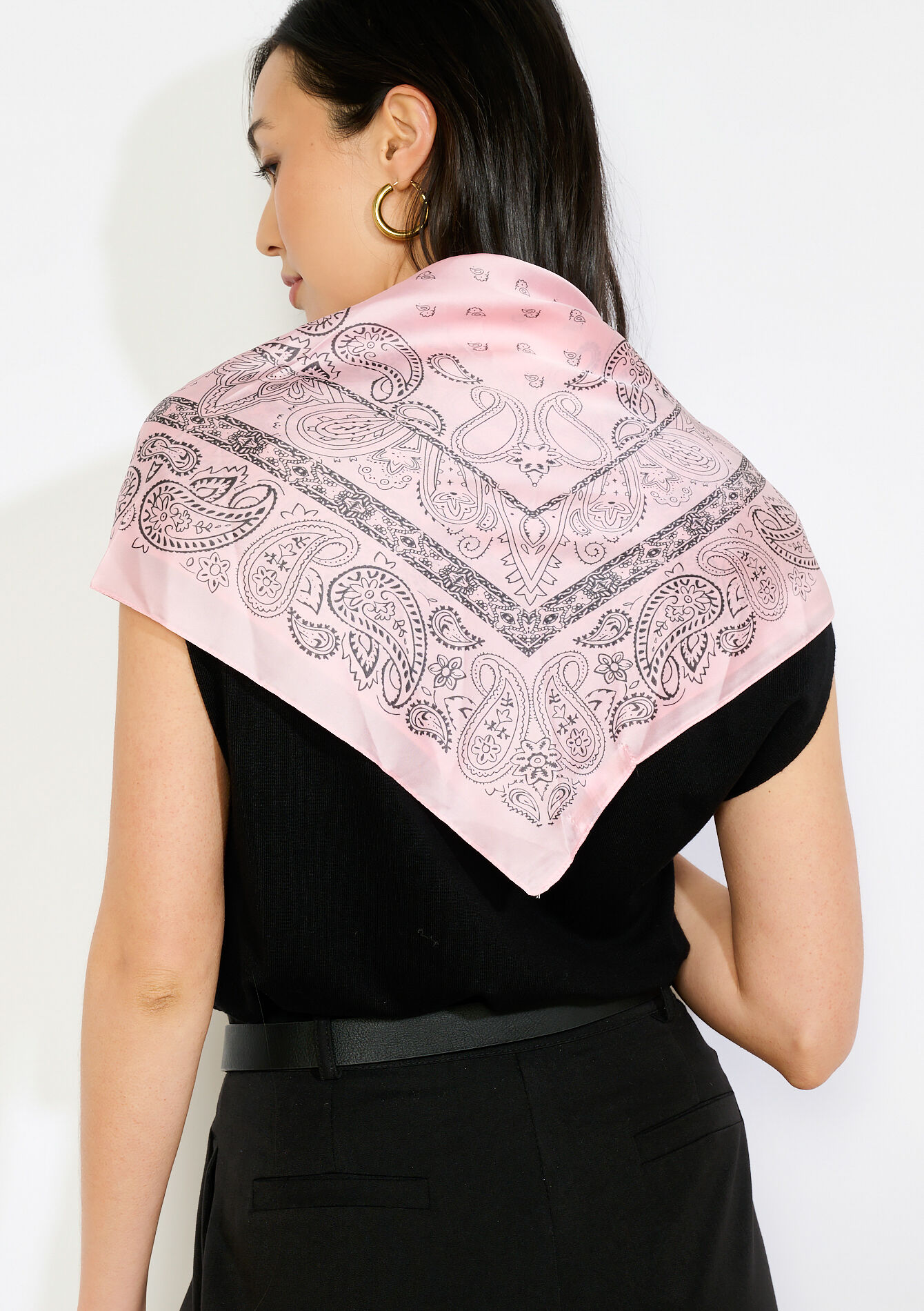 Zijdezachte sjaal met print