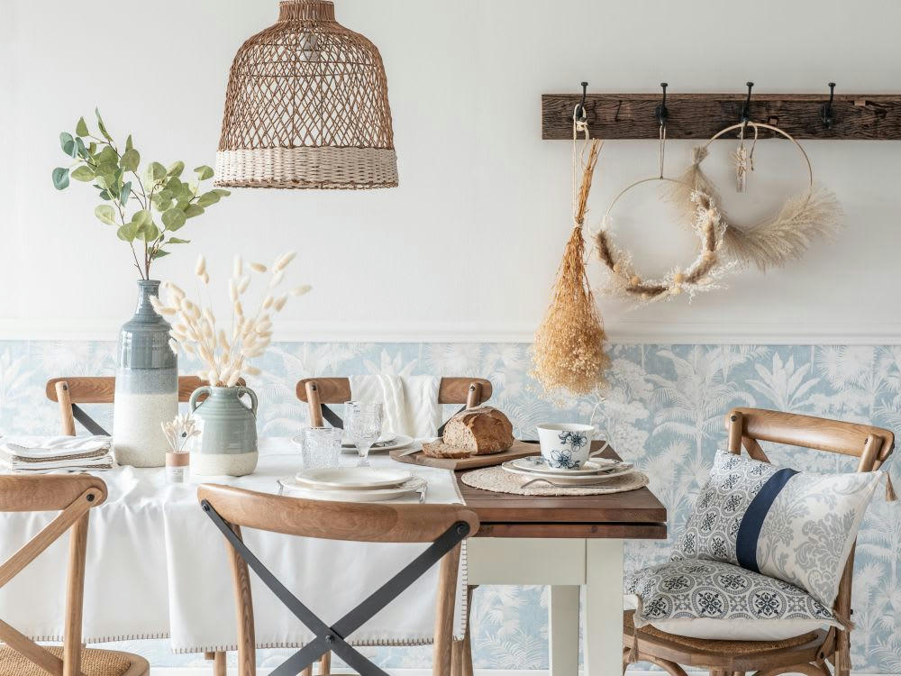 - Set de table rond en fibre végétale tressée