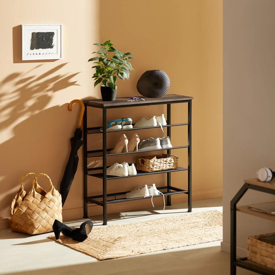 tectake Schoenenrek Bournemouth 75,5x30,5x85,5cm