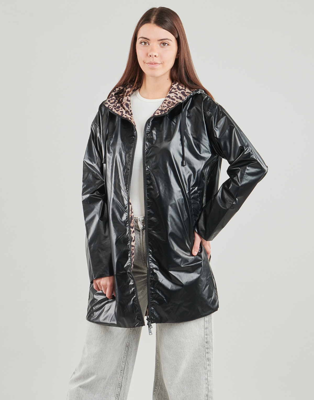 Only - ONLFRY REVERSIBLE - Black / Leopard