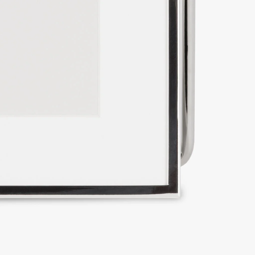 Moldura com Pé Prateada 15x20 SHINY & BRUSHED