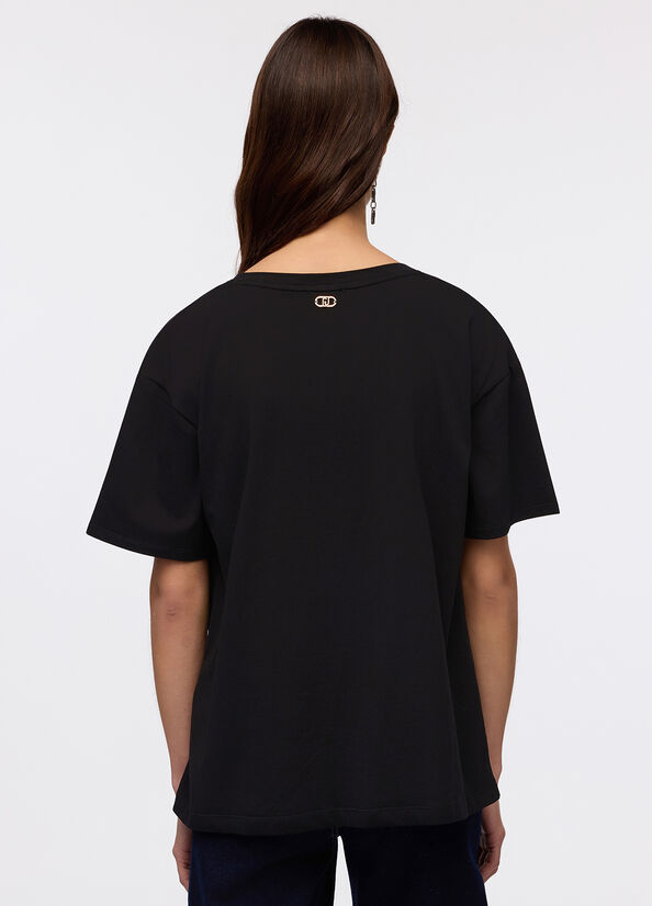 T-shirt in cotone con coulisse