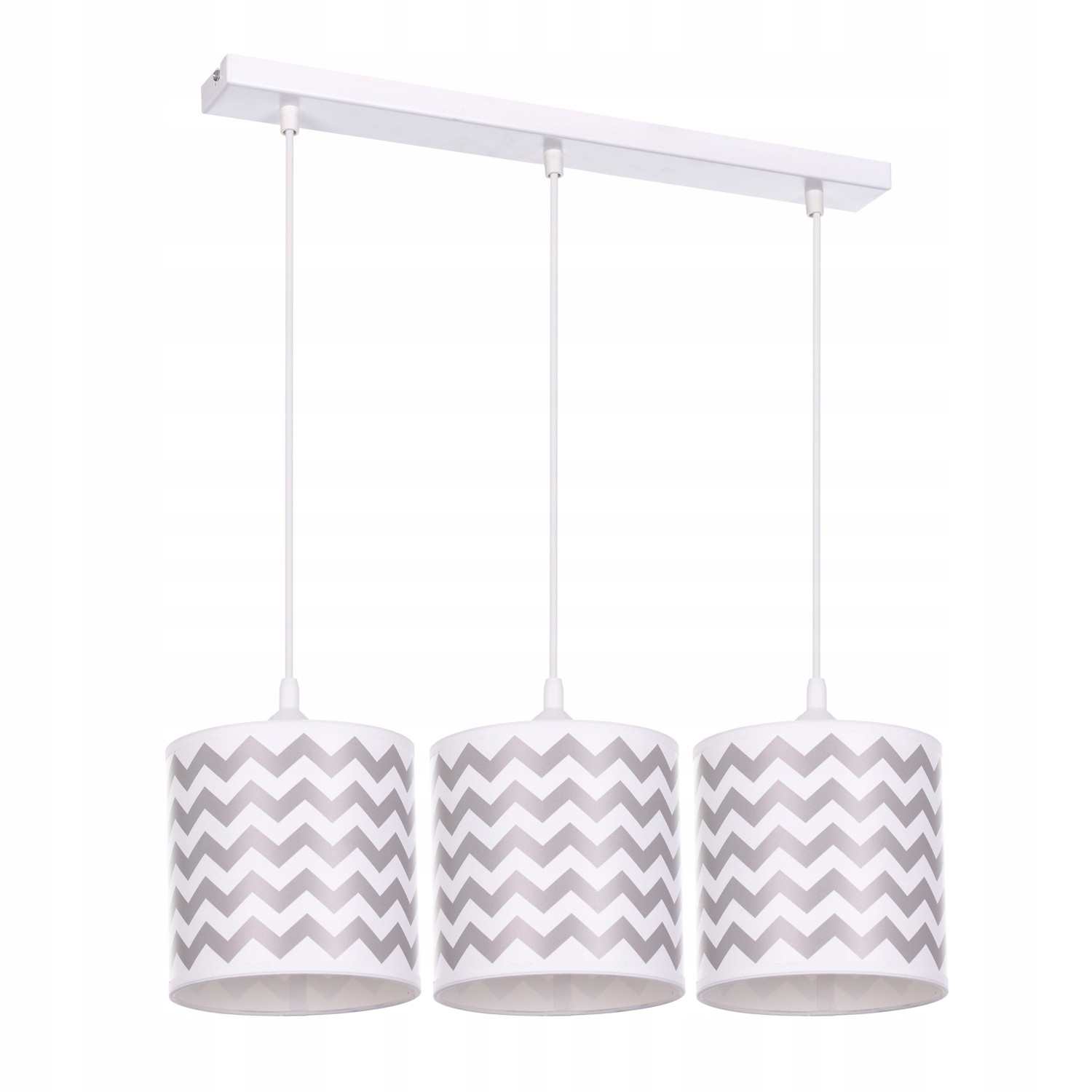 Lampa wisząca sufitowa żyrandol abażur nadruk SZARE ZYGZAKI