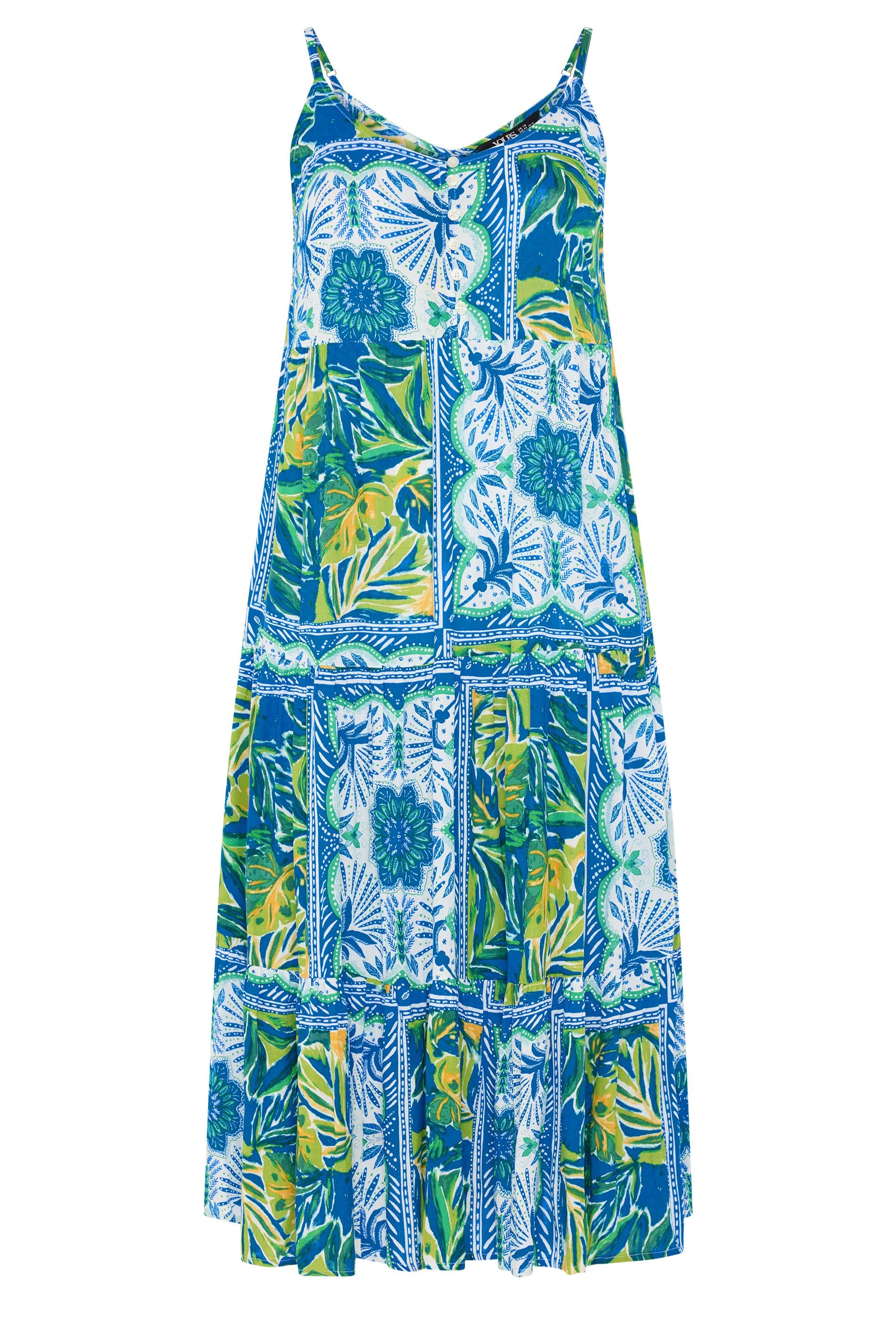 Yours Printed Tiered Maxi Dress
