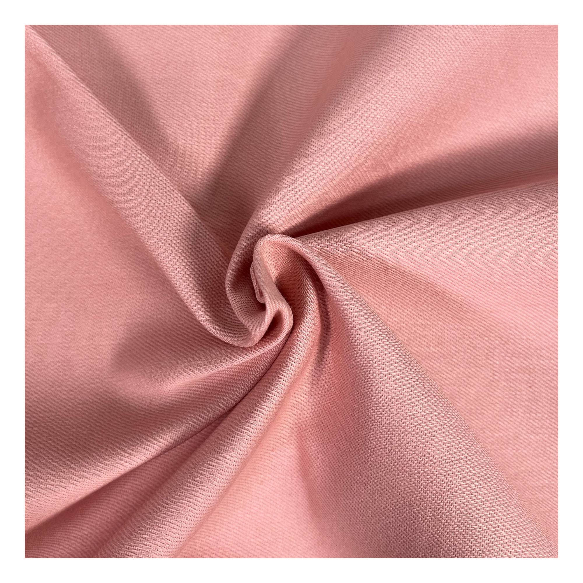 Blush Pink Cotton Denim Fabric by the Metre