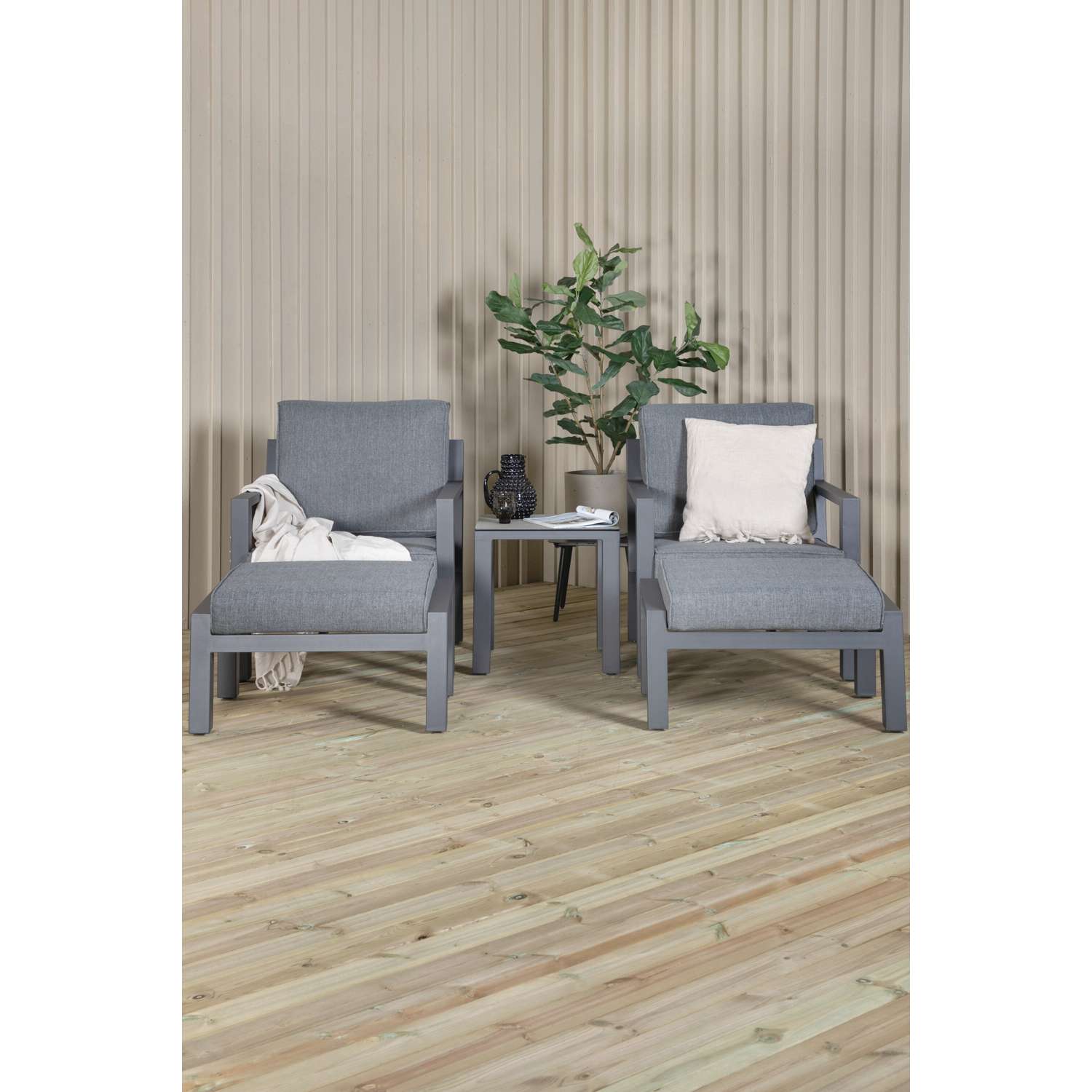 Venture Home Barcelona Loungeset - Zwart