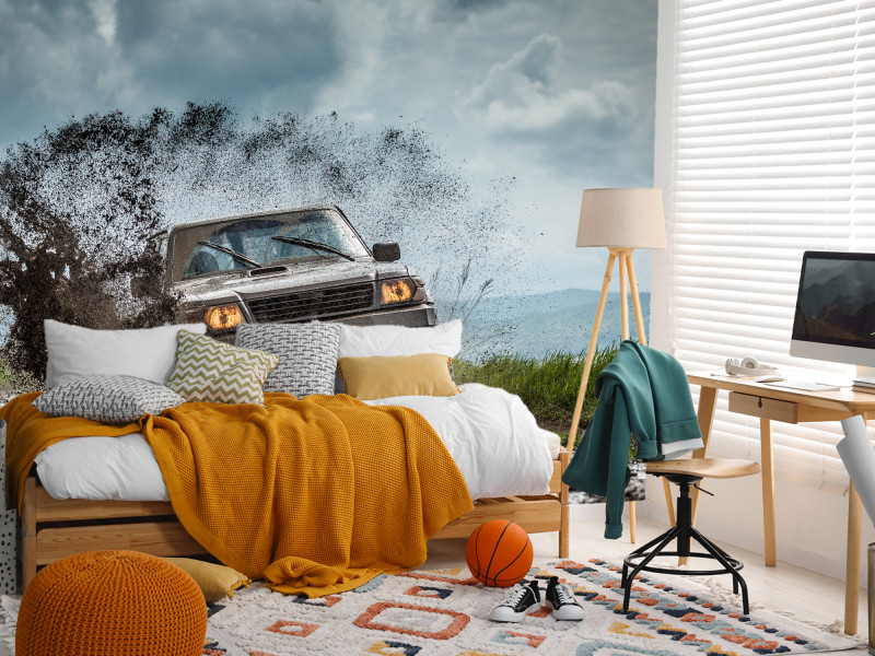 Fototapeta Jeep w terenie 100x70cm