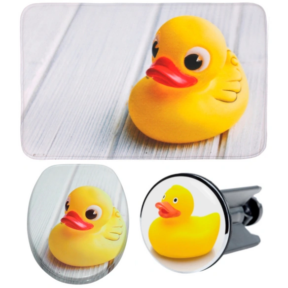 Bad-Accessoire-Set, 3-tlg., Ente