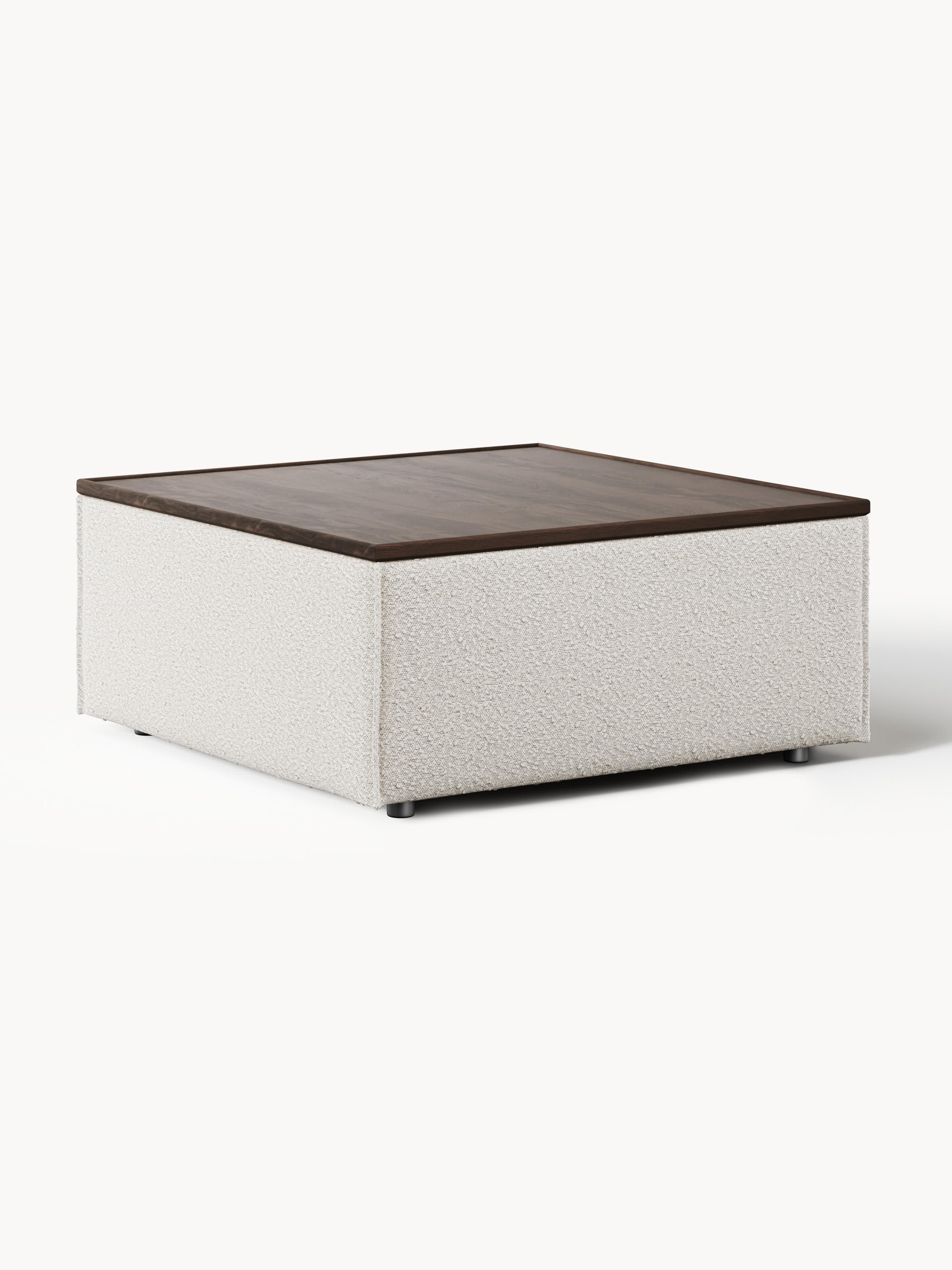 Sofa-Hocker Lennon aus Bouclé mit Stauraum