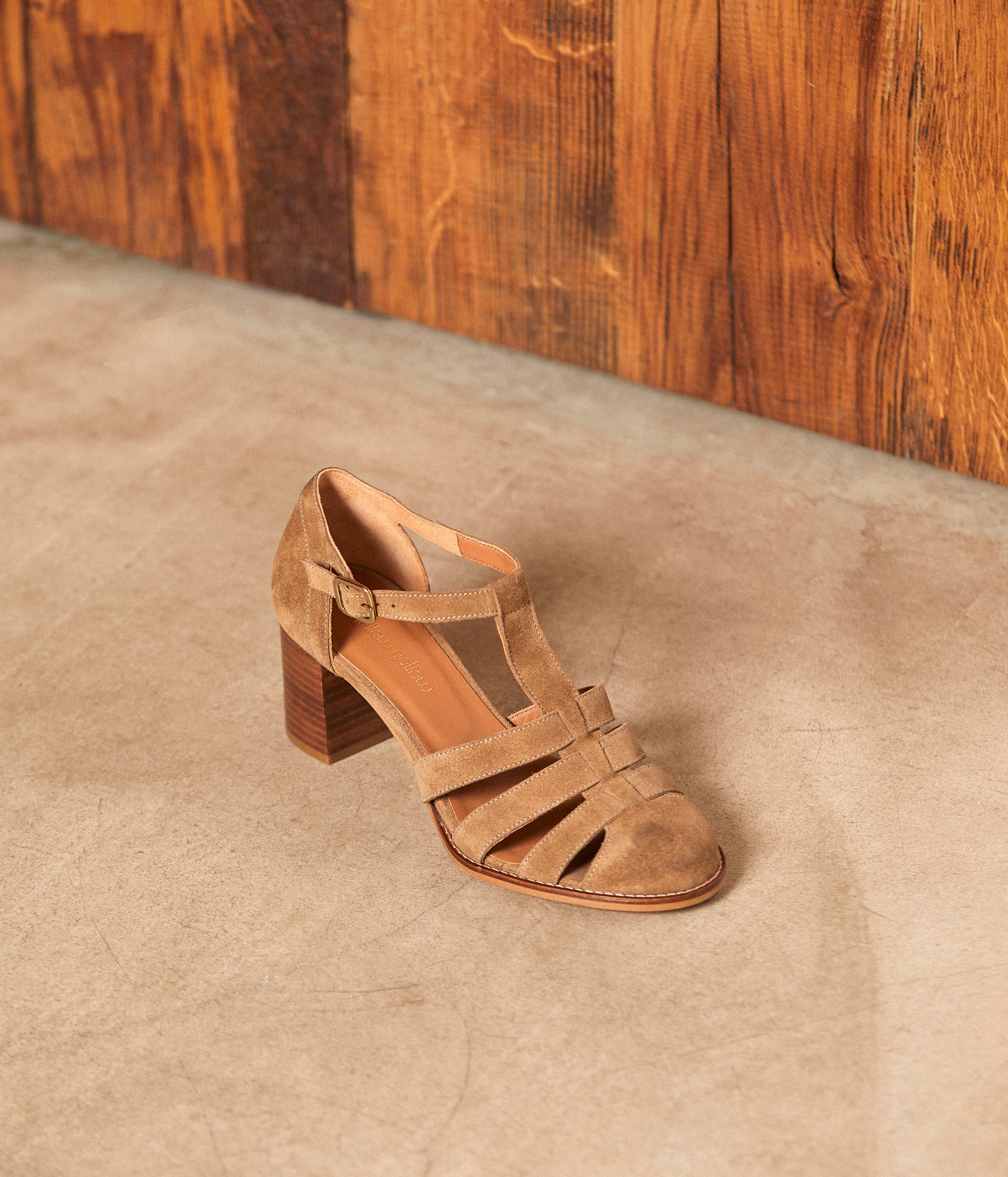 Sandales velours camel Justine