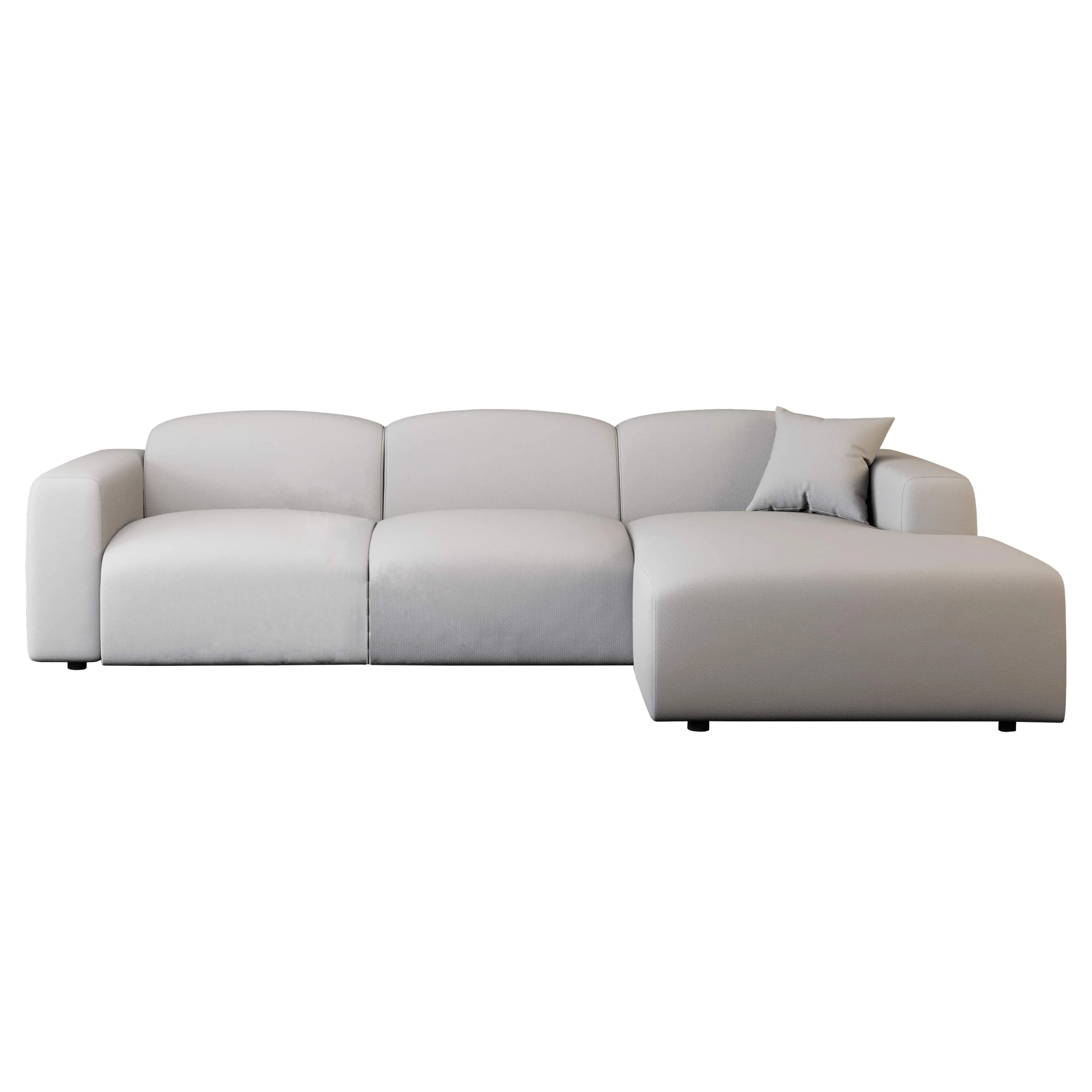 Whisper Upholstered Conversation Set with Modular Chairs, Attachable Arms and Ottoman Living Room Sectional Set