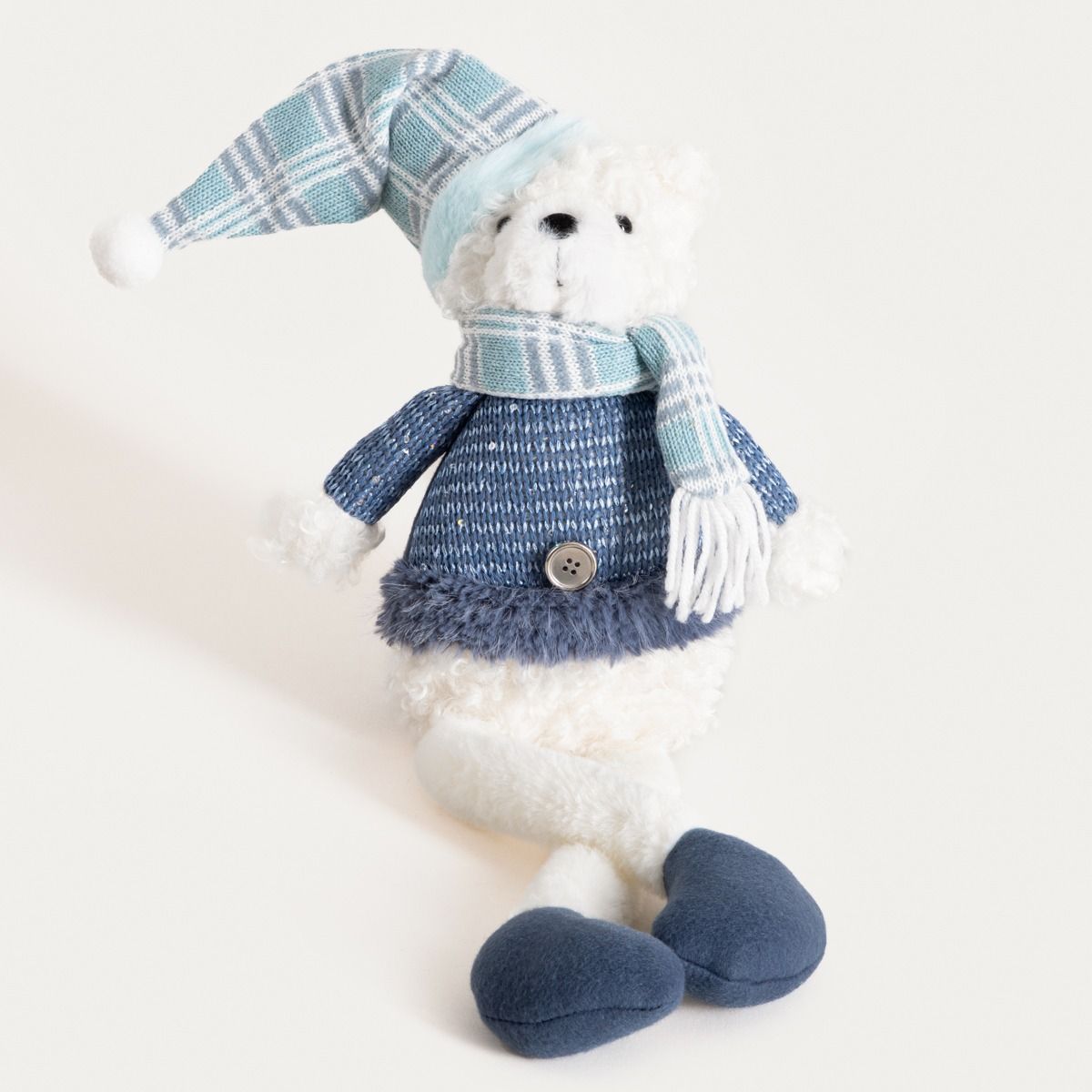 Skrzat PULISE pan miś w niebieskim ubranku 52 cm
