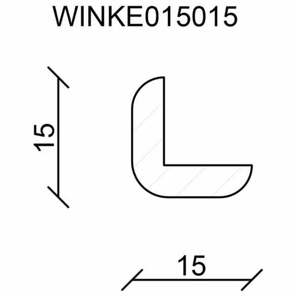 Winkelleiste, Fichte- & Kieferholz natur, LxHxT: 100 x 1,5 x 1,5 cm