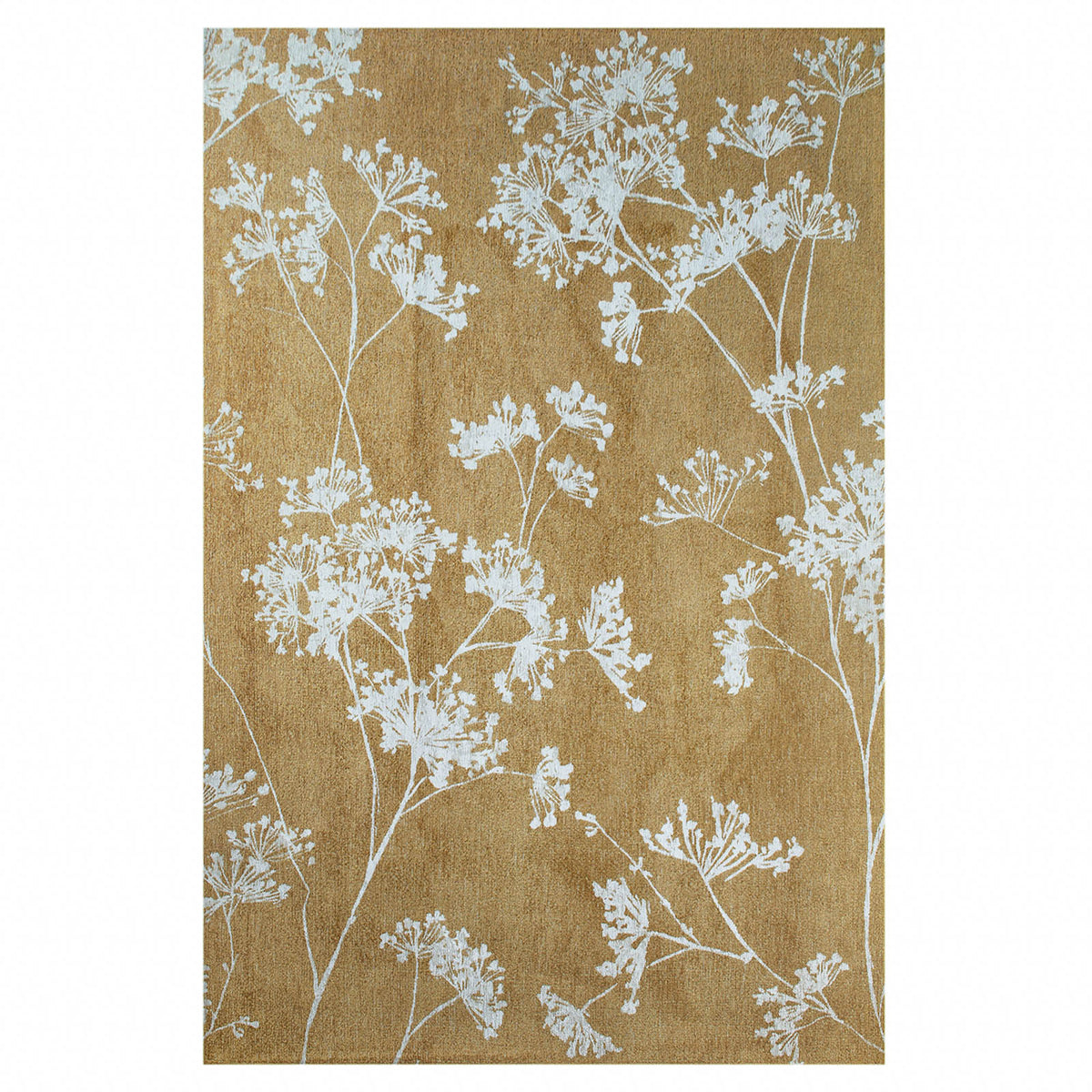 Lola&Moi vloerkleed Herbarium - goud - 170x240cm