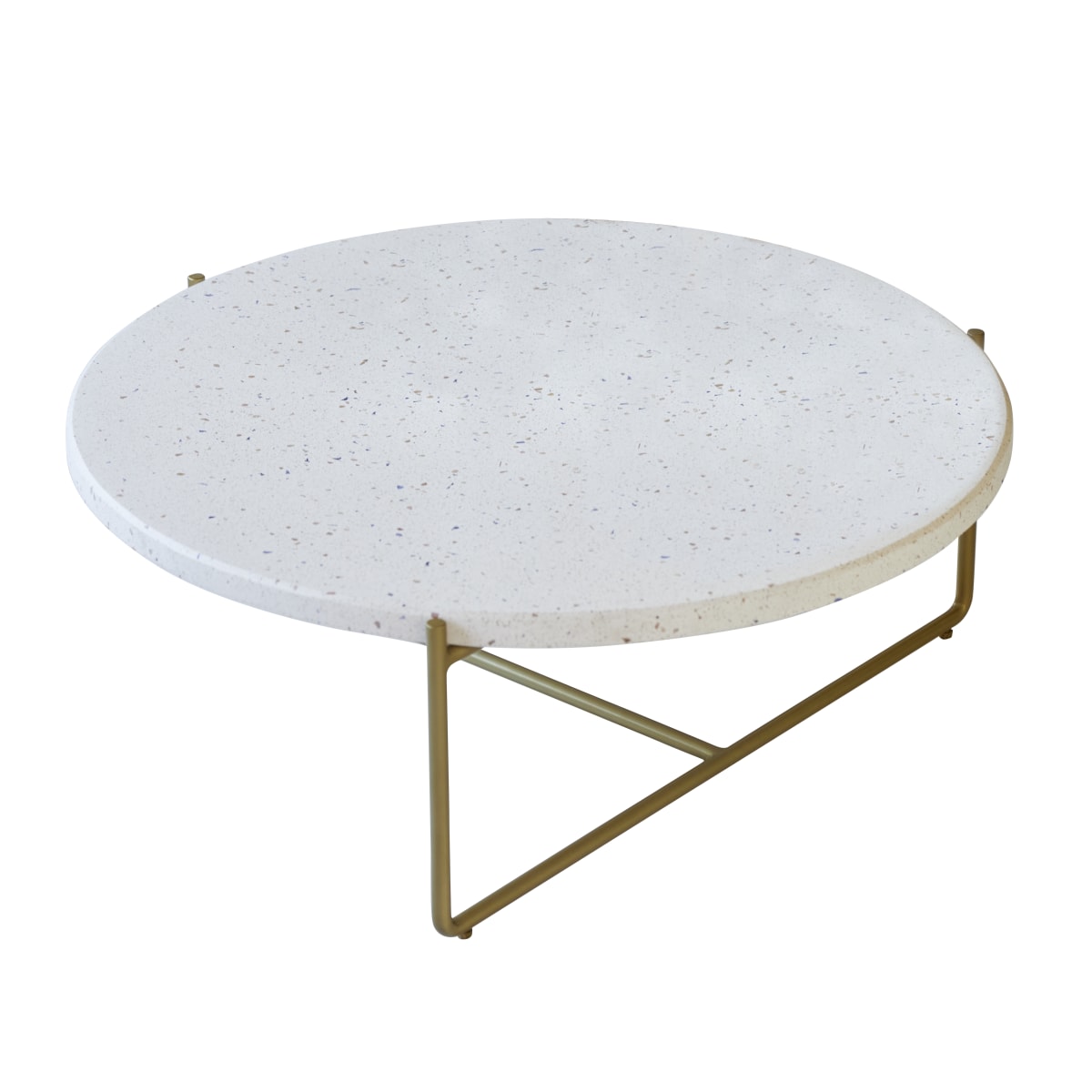 Tikamoon Salontafel van confetti terrazzo en metaal - Veelkleurig