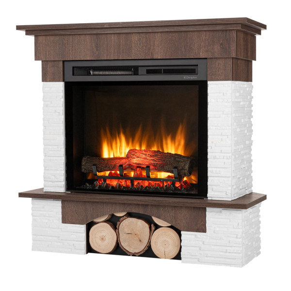 Kominek elektryczny narożny Porto 23" XHD W01-Orzech Warmtec