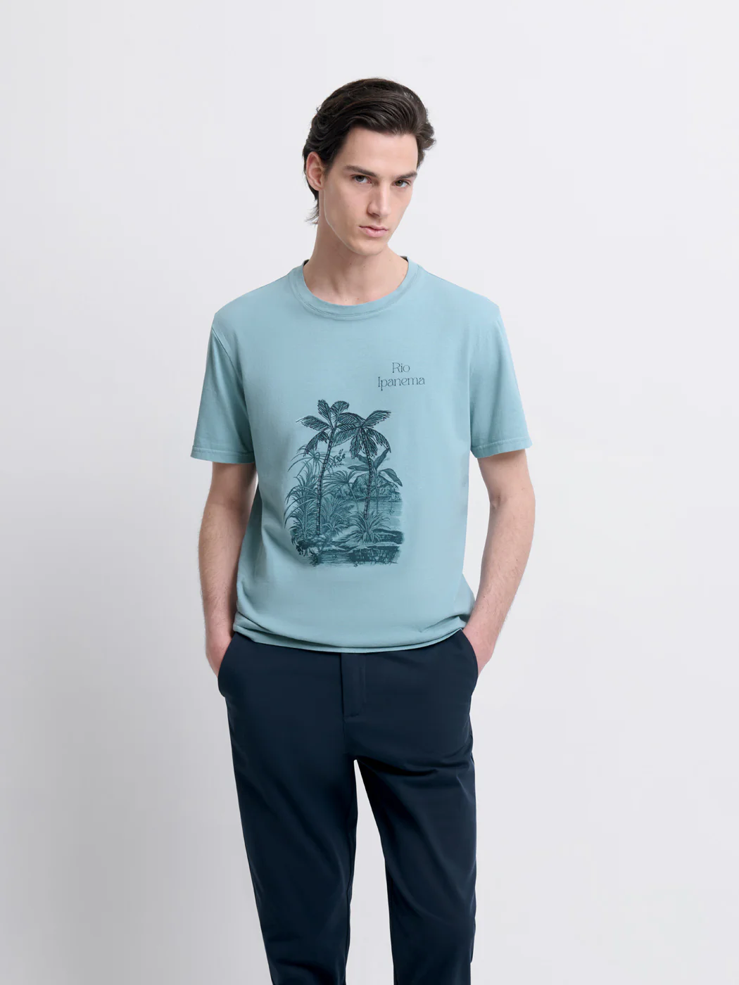 T-shirt col rond à motifs