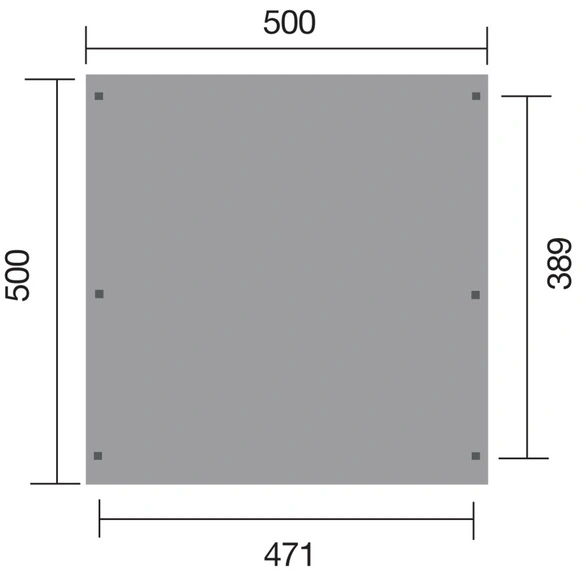 Carport, BxT: 453 x 500 cm, Firsthöhe: 247 cm, kesseldruckimprägniert
