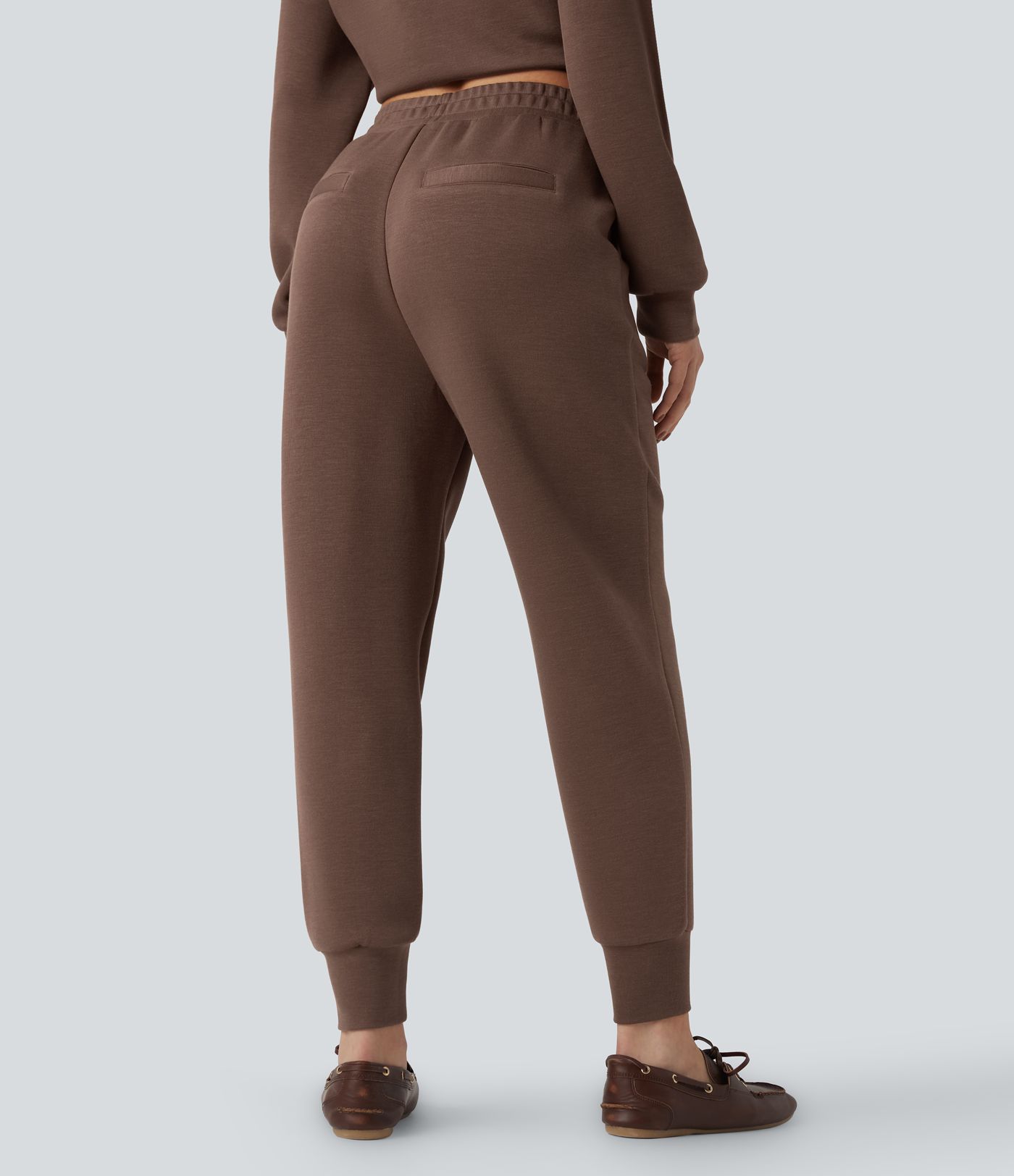 Jogging décontracté SpacerTek™ taille haute, coupe fuselée, avec poches