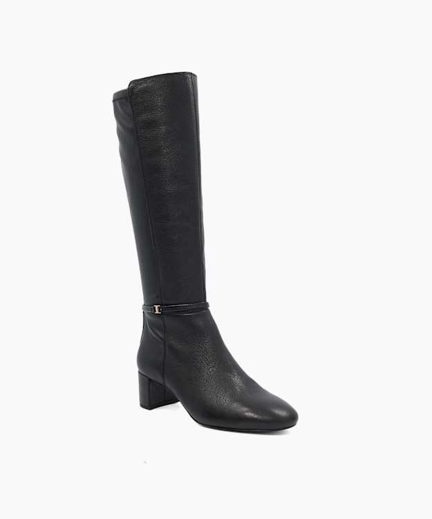 Seoul Black - Heeled Knee-High Boots