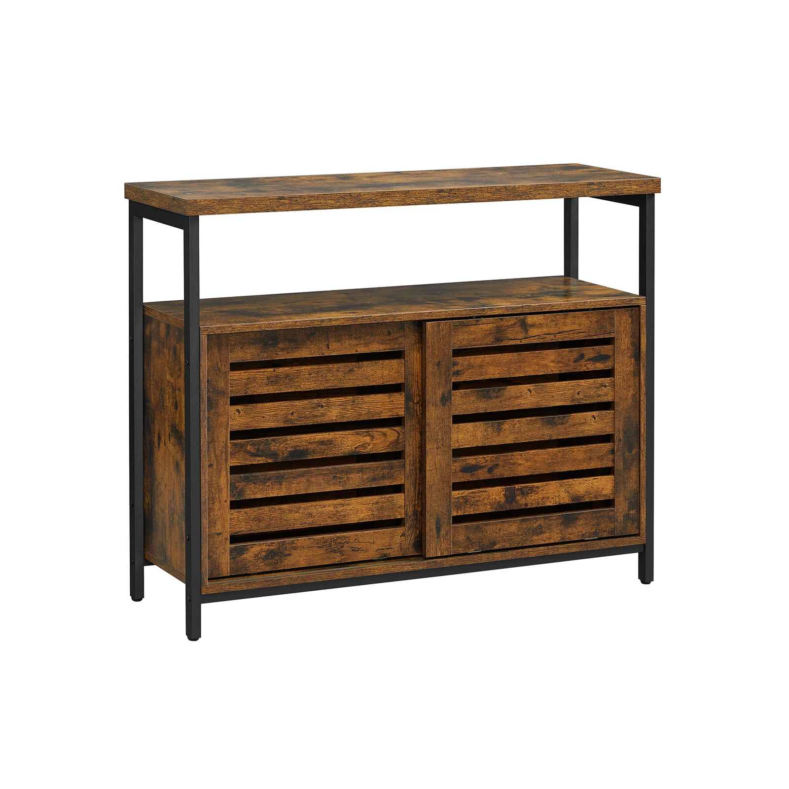 Buffet portes persiennes