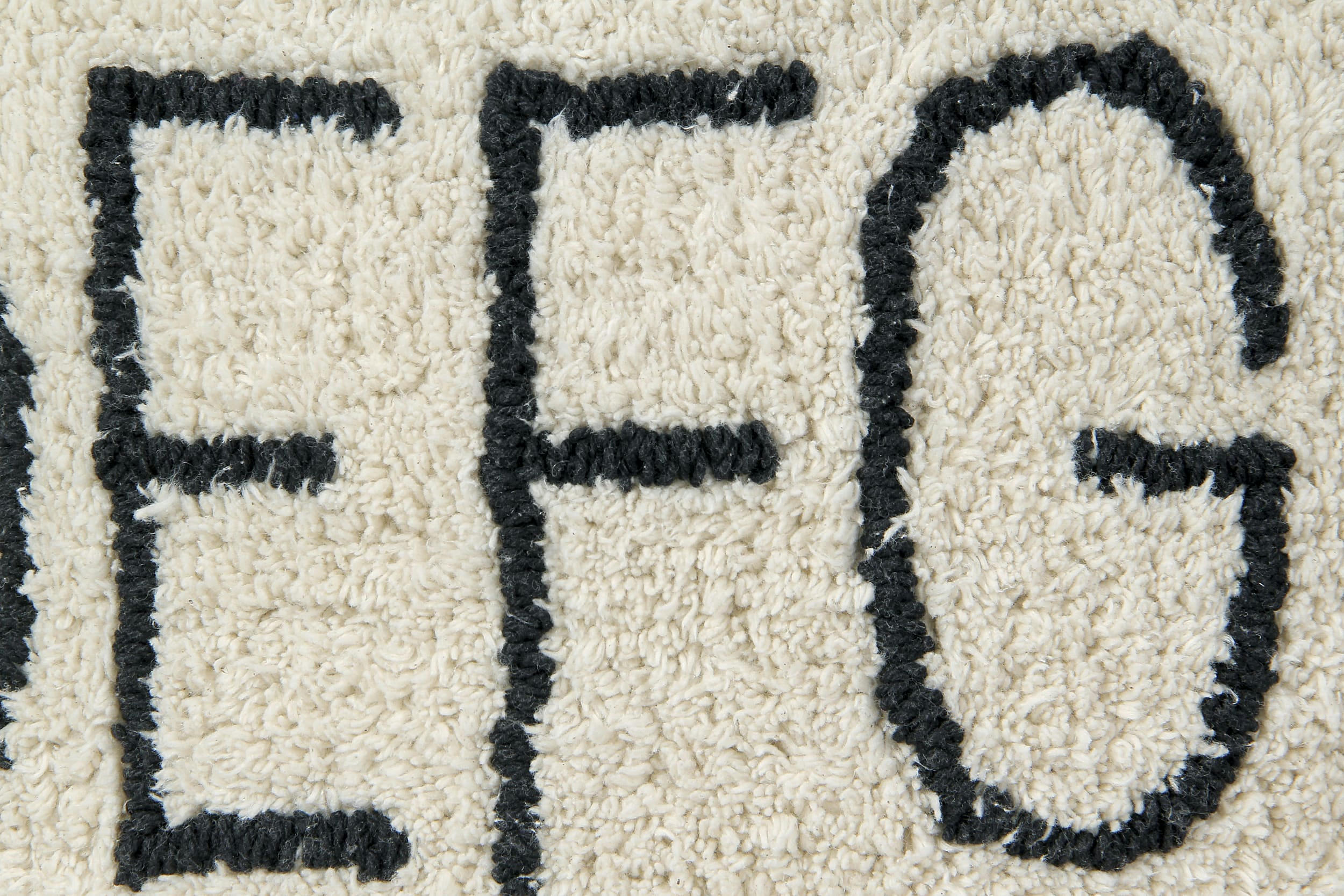 ROUND ABC - Pouf Beige