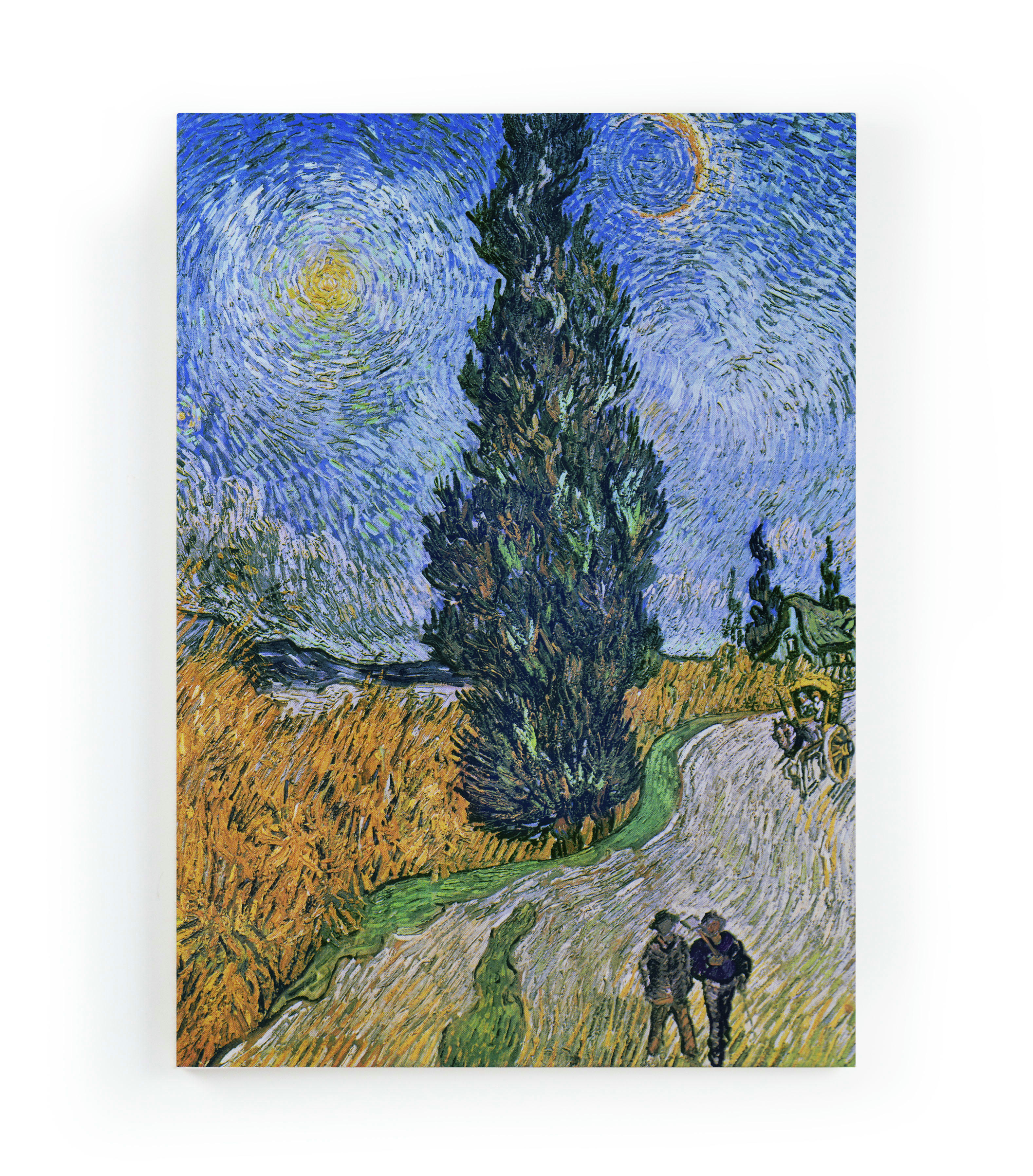 CYPRESS AND STARS - Peinture sur toile 60x40 imprimé HD Cyprès et étoiles