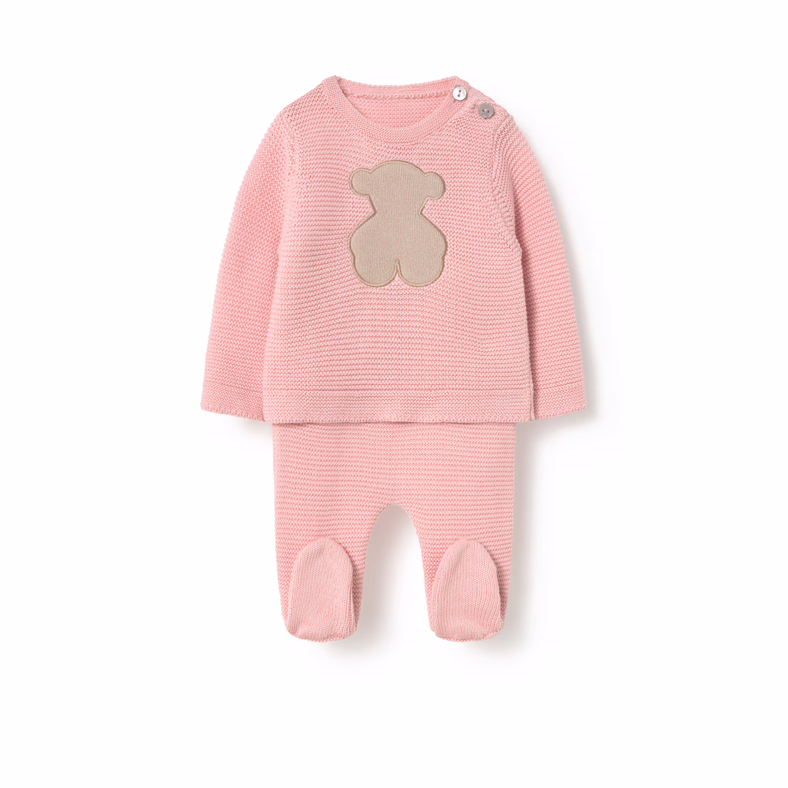 Conjunto de bebé de recién nacido Tricot rosa