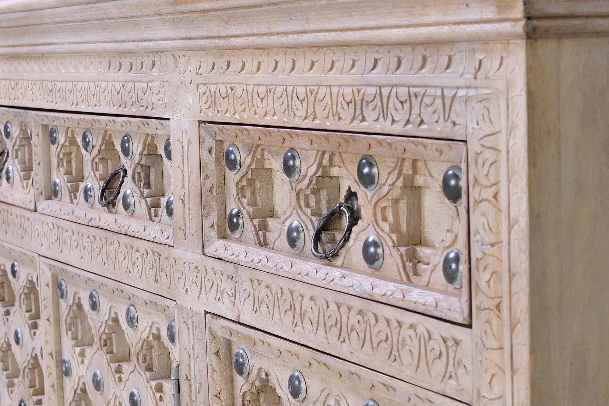 BAKHRA - Buffet en bois de manguier couleur naturelle