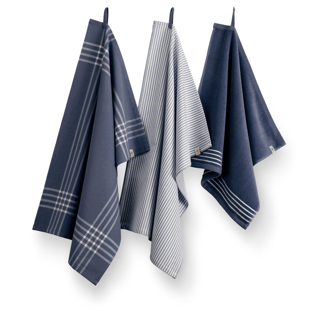 Walra - Keukenset Superior Kitchen Set - 2x 50x70   1x 50x50 cm - Blauw / Wit