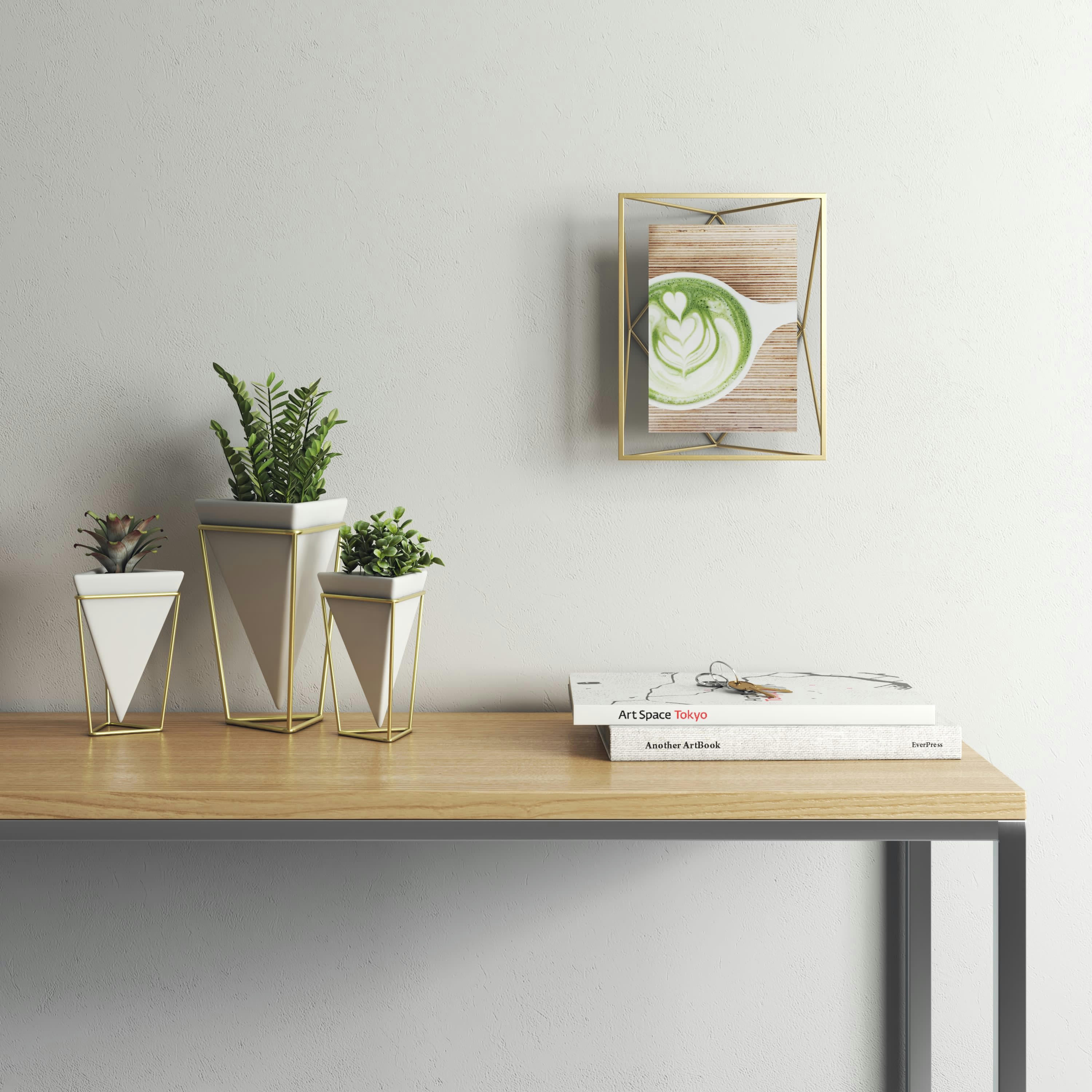 PRISMA - Cadre pour photo 13x18cm en métal à poser ou fixer, doré