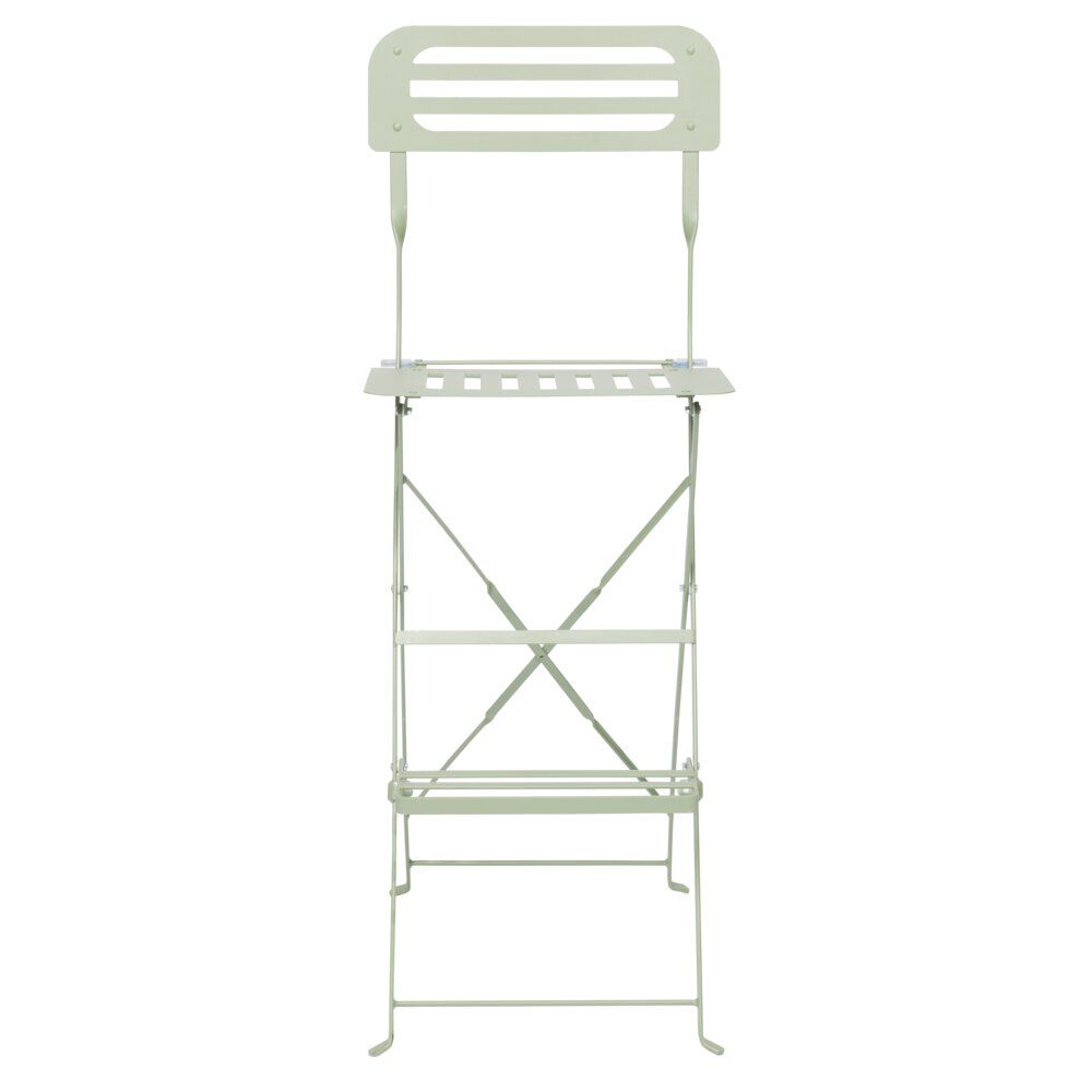 Chaise haute de jardin Rio métal vert 41x48xH111cm