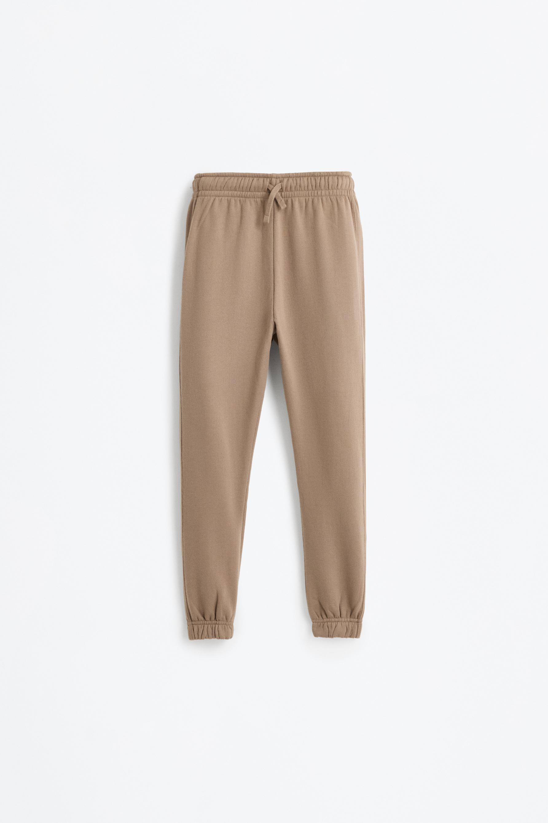 Pack 4 pantalones de felpa lisos