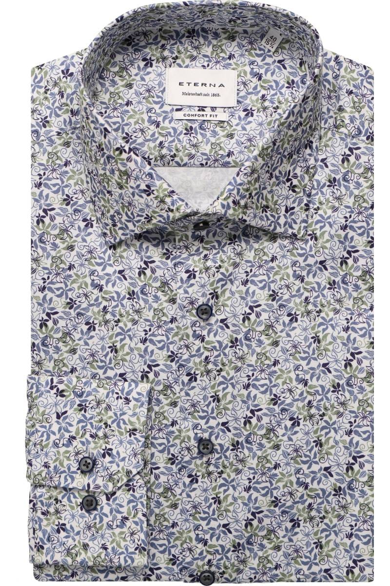 ETERNA Comfort Fit Hemd hellgrün, Bedruckt