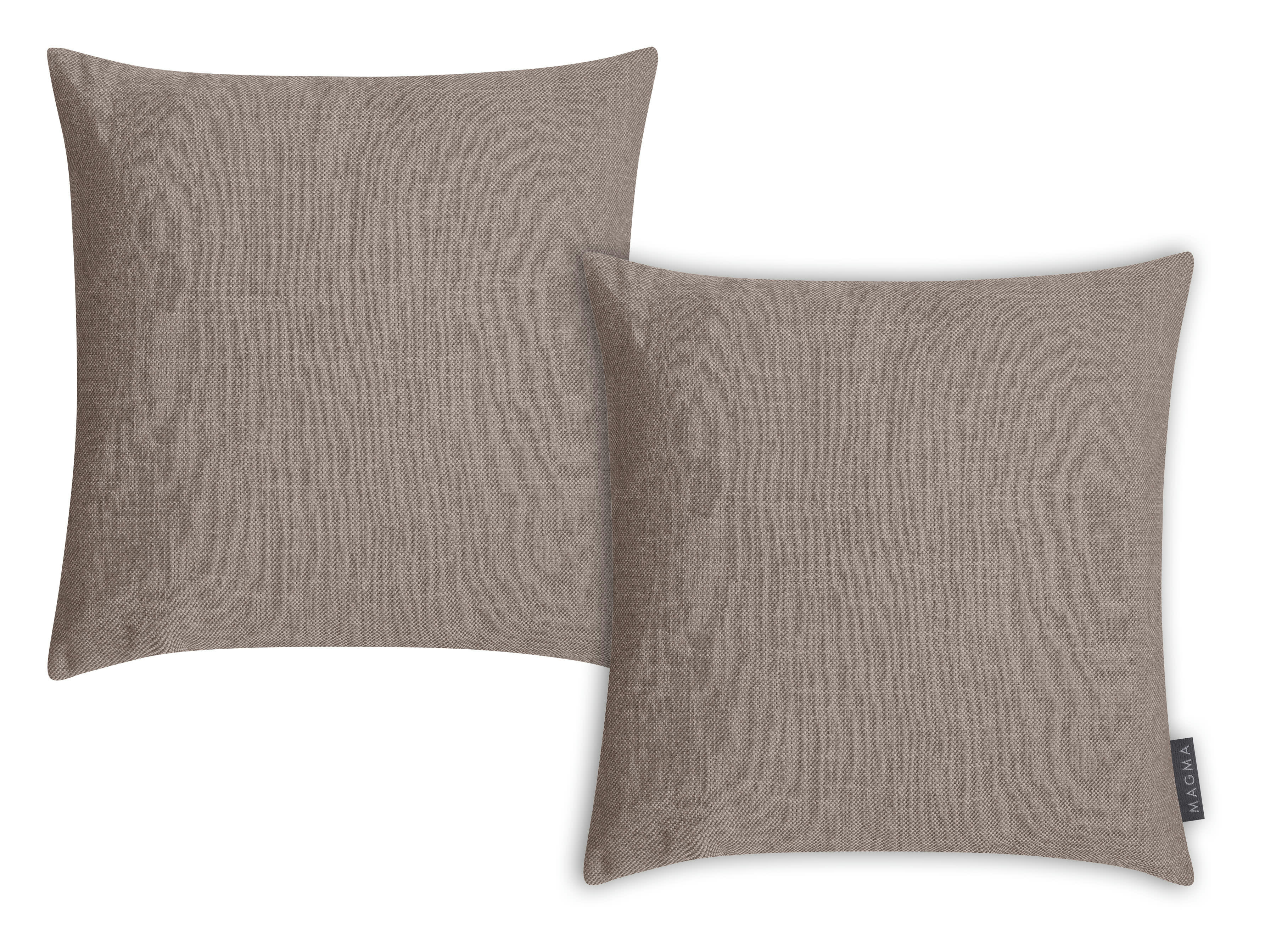 RIVA - Housses de coussin jacquard chiné taupe -Lot de 2-40x40