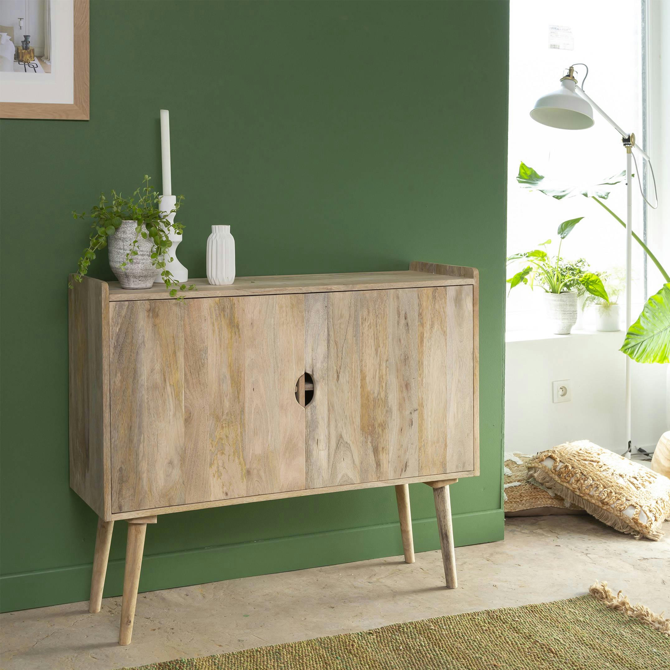 AUGUSTINE - Buffet en bois marron 100 cm