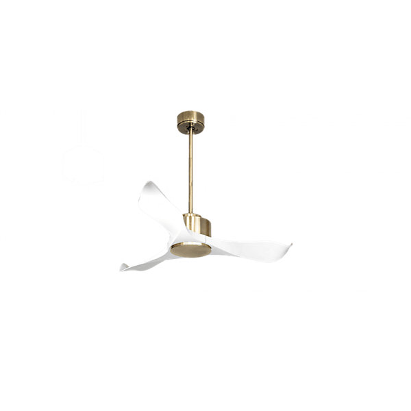 Modulo Regular Exterior - un ventilateur pour extérieur IP44, DC 106 cm Laiton pales abs blanc sans Lumière10 à 20 m²