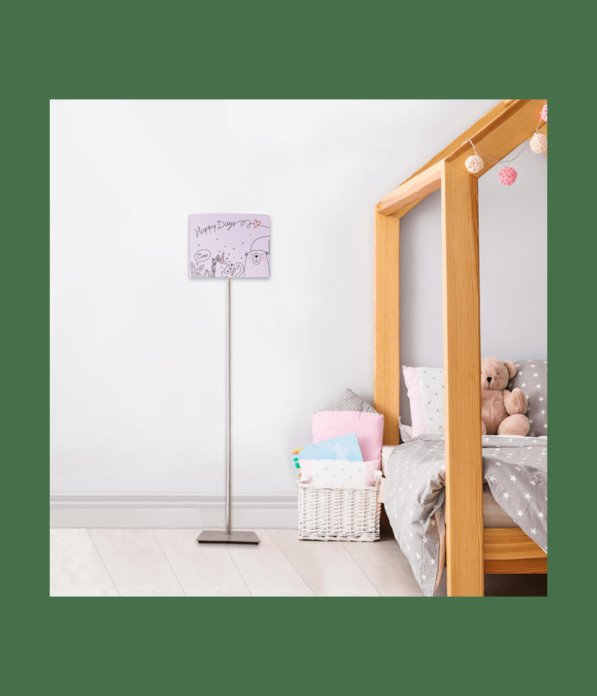 ENFANT - Abat-jour lampadaire enfant Happydays lavande D: 45 x H: 25