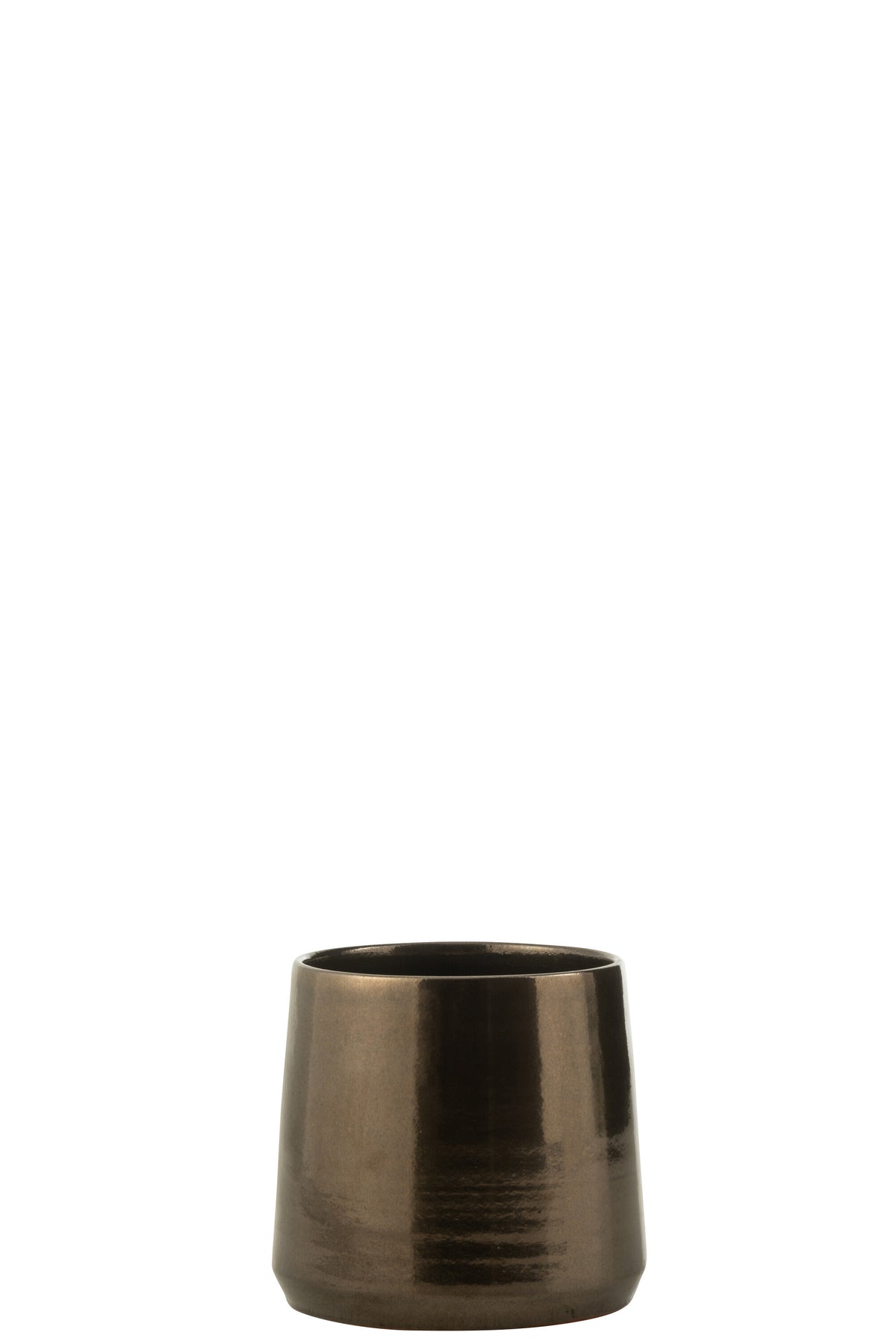 J-Line bloempot Rond - keramiek - goud - medium - Ø 24 cm